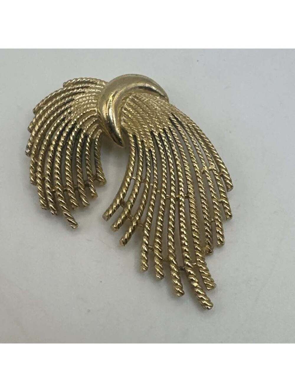 Crown Trifari Brooch Goldtone Vintage Classic Pin 1970s or 1980s?